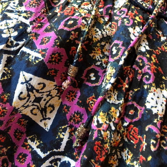 🆕Free People Patchwork Style Ruched Bodice Dress - Picture 6 of 7